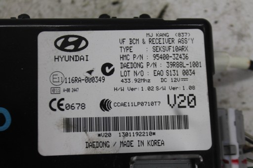 module control unit BSM 95400-3Z436 HYUNDAI I40 11-14