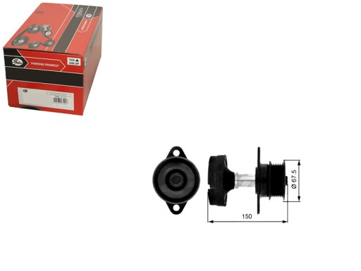 GATOAP7045/RS5 - Гейтс шків генератора ford focus 1.8d 08.9 + fiberpro №45