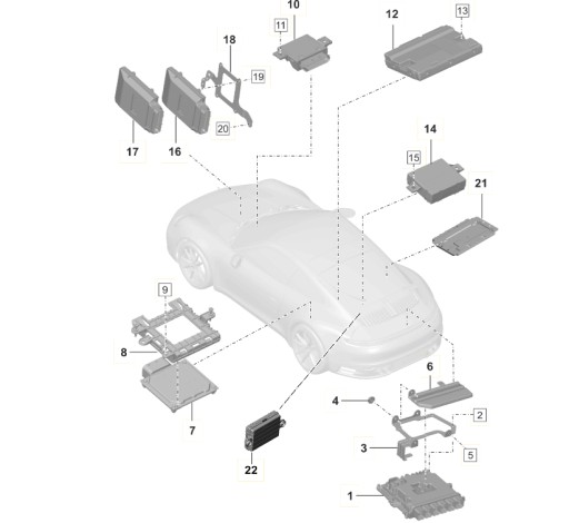 Тримач водія porsche 992 carrera 4s 992907645b