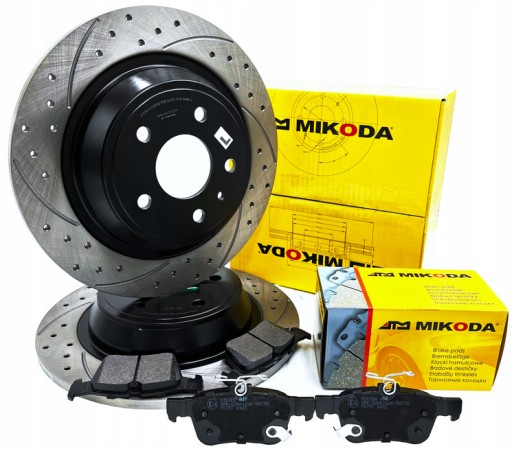2529 - Диски + колодки MIKODA GT Fiat FREEMONT задня 328mm
