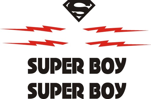 SUPER BOY naklejki dla chłopca na rower 159-4