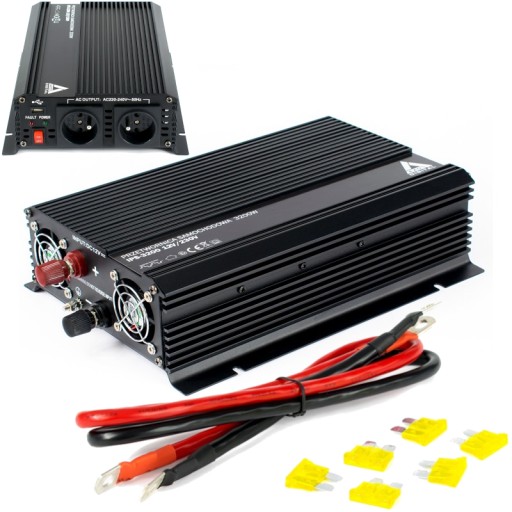 ПЕРЕТВОРЮВАЧ НАПРУГИ 12В 230В АВТОМОБІЛЬНИЙ 3200Вт