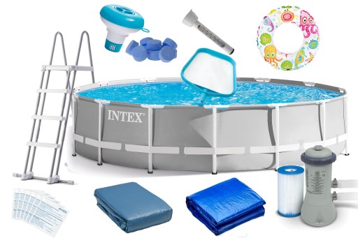 Круглий каркасний басейн Intex 366 х 366 см