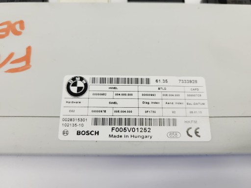 control unit module bonnet BMW 5 F11 7333928
