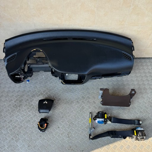 DASHBOARD COMPLETE AIRBAG CONSOLE TENSION BELTS COCKPIT MITSUBISHI OUTLANDER III LIFT