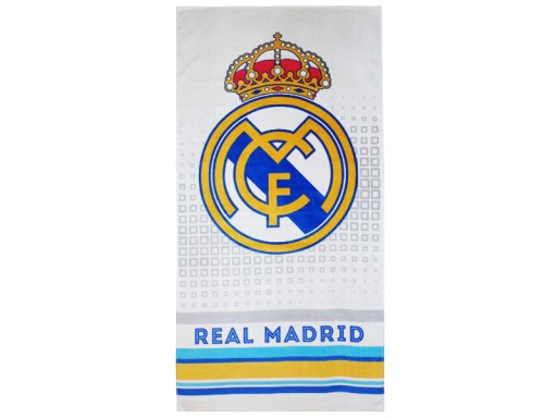 ПЛЯЖНИЙ РУШНИК REAL MADRID 70 x 140 WHITE BLUE
