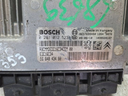 Centralina Motore 0281012523 9664843480 9657699480 CITROEN C3 207 1.4 HDI