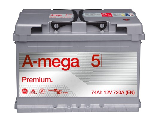 6СТ-74-А3 - Аккумулятор AMEGA PREMIUM M5 12V 74Ah 720A P+
