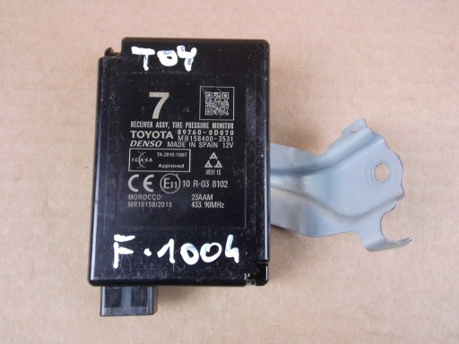 Toyota Yaris III Ordinateur Module Unité de contrôle Pression w oponach 89760-0D070