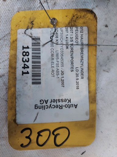 Servofreno PEUGEOT 207 1.4 B TRW