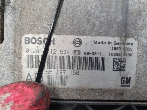 computer of the engine ECU 0281012534 OPEL SIGNUM