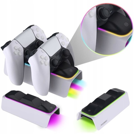 🎮⚡️ Ładowarka DUAL - Stacja Dokująca PS5 z RGB w Super Cenie!