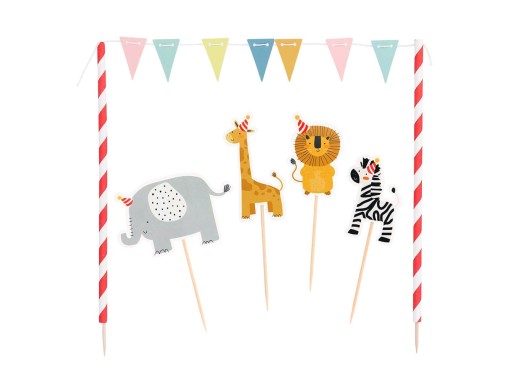 Топпер для торта з прапорцями Safari