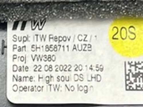 lüftungsgitter des lüfters links EUROPA original 5H1858711 VW GOLF VIII 8 5H