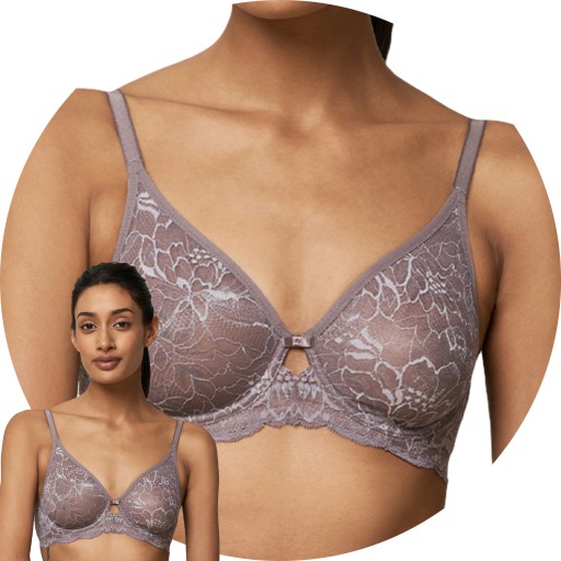 Triumph 10214458 Amourette Charm Conscious W02 sivá 90F Podprsenka MÄKKÁ