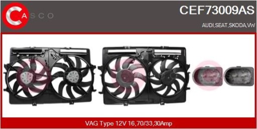 CASCO CEF73009AS / CSC ВЕНТИЛЯТОР РАДИАТОРА