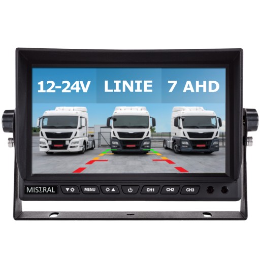 MVS 7 12V 24V реверсивный монитор с боковой камерой 170