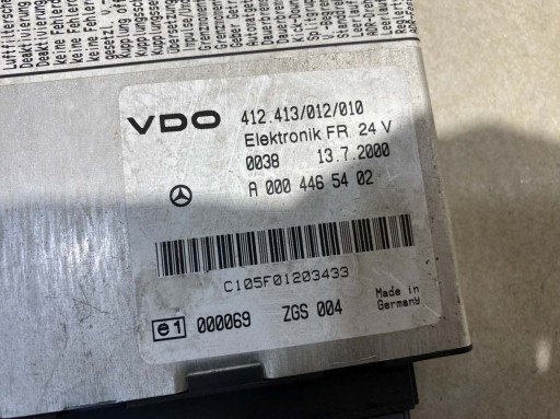 Unité de contrôle FR VDO MERCEDES ATEGO 1017 A0004465402