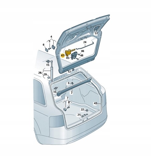 Активатор замка багажника audi a3 a4 a6 4b9962115c