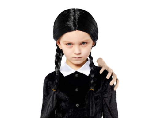 Перука Середи Аддамс з чорними косами