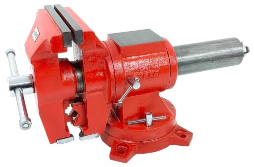 Тиски слесарные поворотные наковальня чугунные 150 мм