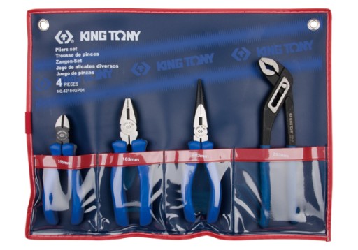 НАБОР ПЛОСКОГУБЦЕВ KING TONY 4 ШТ. РЕЖУЩИЕ РЕГУЛИРУЕМЫЕ