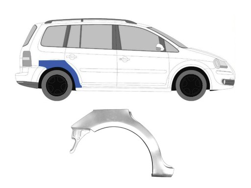 3325434892 - VW TOURAN 2003-2006 РЕМОНТ ЗАДНЕГО КРЫЛА P