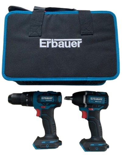 Ударный гайковерт Erbauer EIW18-Li и набор сверл/отверток ECD18-Li-2