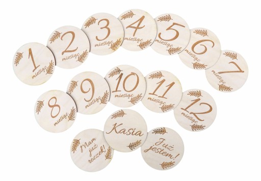 ФОТОТАБЛИЦІ З МІСЯЦЯМИ ІМЕНА ДИТИНИ 15 ШТ