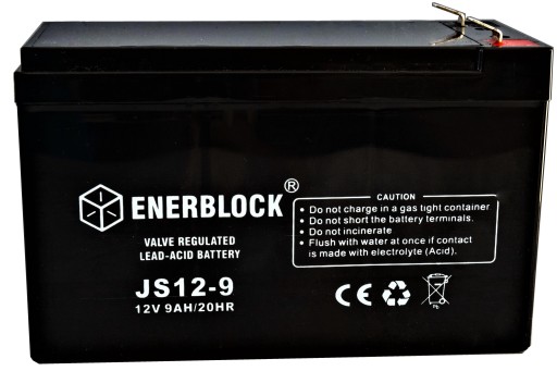 Agm акумулятор enerblock js12-9 12v 9ah