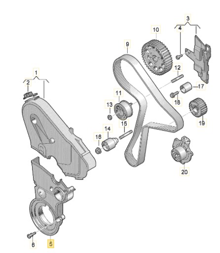 04L109147D - КОРПУС ГРМ SKODA OCTAVIA IV 20-04L109147D