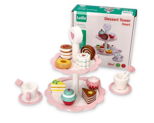 Підставка для торта LELIN ДЕРЕВ'ЯНА 15шт. 3+