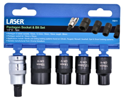 Пятиугольные колпачки и бит для 5PCS 1/2D тормозов