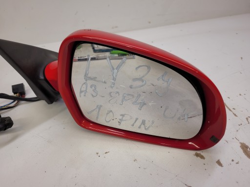 mirror right AUDI A3 8P LIFT LY3J 10-PIN UK 5D