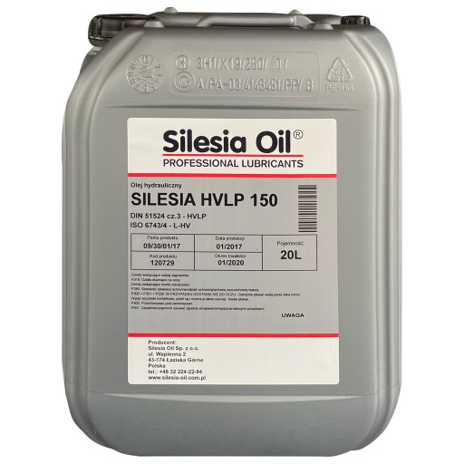 ГИДРАВЛИЧЕСКОЕ МАСЛО SILESIA OIL HVLP 150 20L