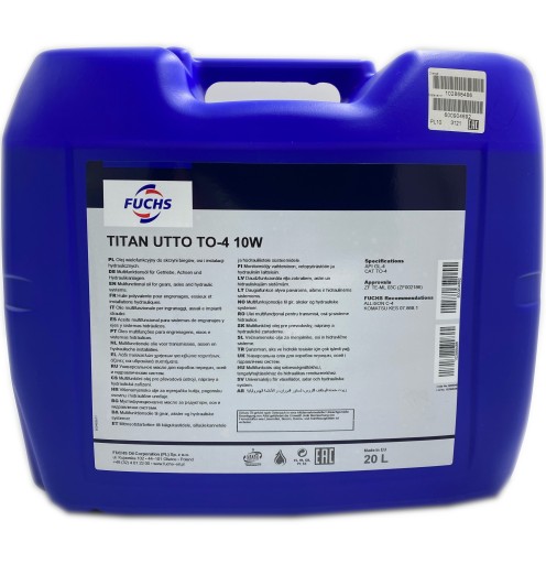 FUCHS TITAN UTTO-4 10W CAT KOMATSU МАСЛО