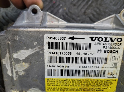 modulo Centralina airbag airbag P31406637 VOLVO XC60 e LIFT 2.0 D4