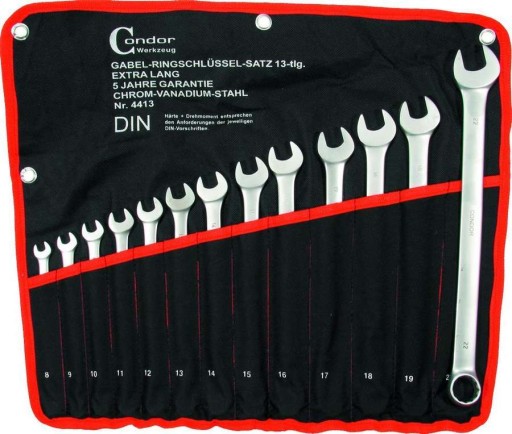 КЛЮЧІ КІЛЬЦЕВІ РОЖНІ 8-22ММ.13 ЕЛ. ДОВГИЙ