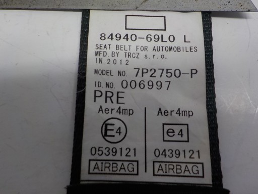 SUZUKI SWIFT IV MK7 Gurten Sicherheits Spanner 84940-69L0
