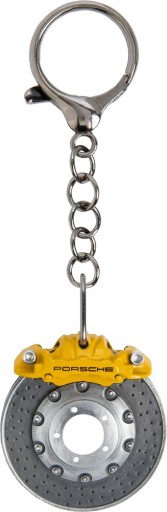 БРЕЛОК PORSCHE, ГАЛЬМУВНИЙ ДИСК, ЖОВТИЙ