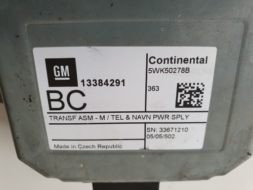 OPEL ZAFIRA C module RADIA TELEFONU 13384291 BC