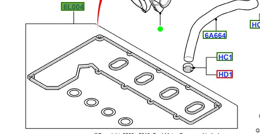3M5Q-6L004-CA - ПРОКЛАДКА ВПУСКНОГО КОЛЕКТОРА 2.0 DI ДИЗЕЛЬ