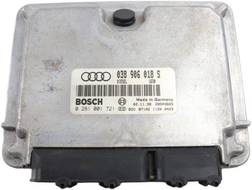 AUDI A4 B5 computer control unit of the engine 1.9 TDI 038906018S 0281001721