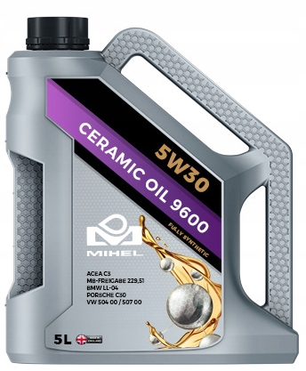 Olej Ceramiczny 9600 5W30 5L. CO96005 Mihel