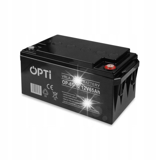 Необслуживаемый аккумулятор agm для кемпера, ибп, аварийный источник питания opti 12 в, 65 ач