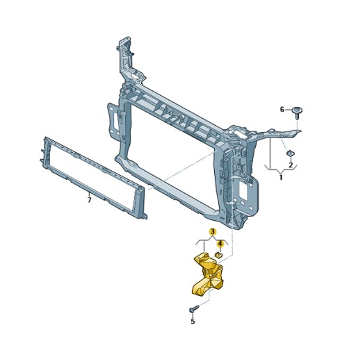83A805607A - Кронштейн фары передний левый AUDI Q3 RSQ3 ASO