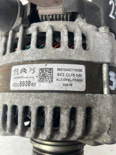 ALTERNATOR PEUGEOT 308 T9 LIFT 1.5 BLUE HDI 9820893880