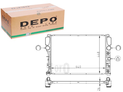 DEP054-017-0033/RS7 - Радиатор двигателя depo dep, 054-017-0033
