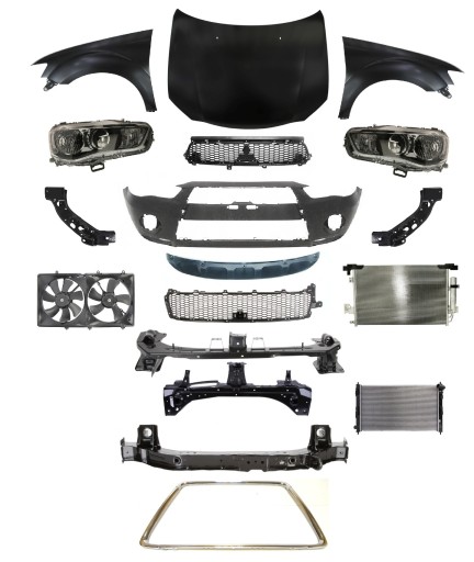 5256A611 - OUTLANDER 09-12 КАПОТ БАМПЕР РЕМІНЬ ЛАМПА КРИЛО