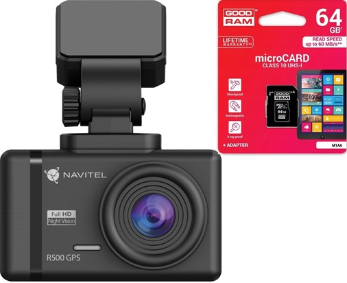 GPS-реєстратор Navitel R500 + карта на 64 ГБ